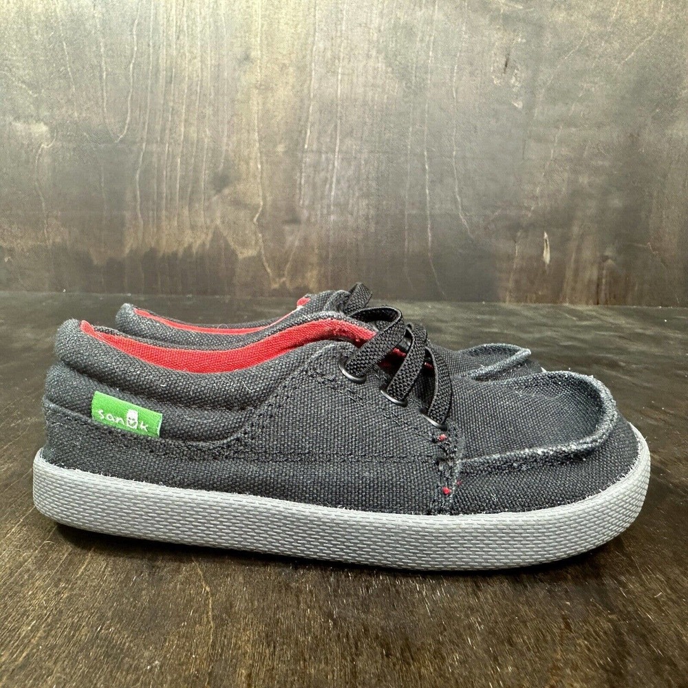 Sanuk Toddlers Slip On Lace loafers little Kids Size 8